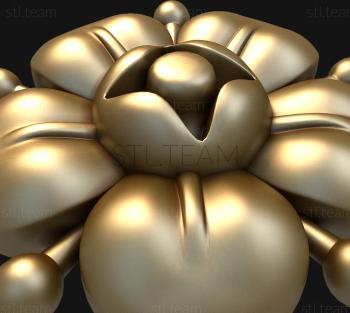 3D model Water lily with stamens (STL)