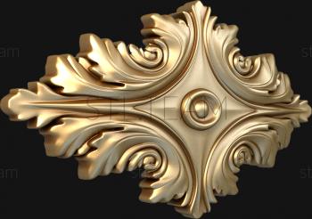 3D model Brooch with agate (STL)