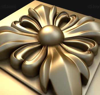 3D модель Изразец с лилиями (STL)
