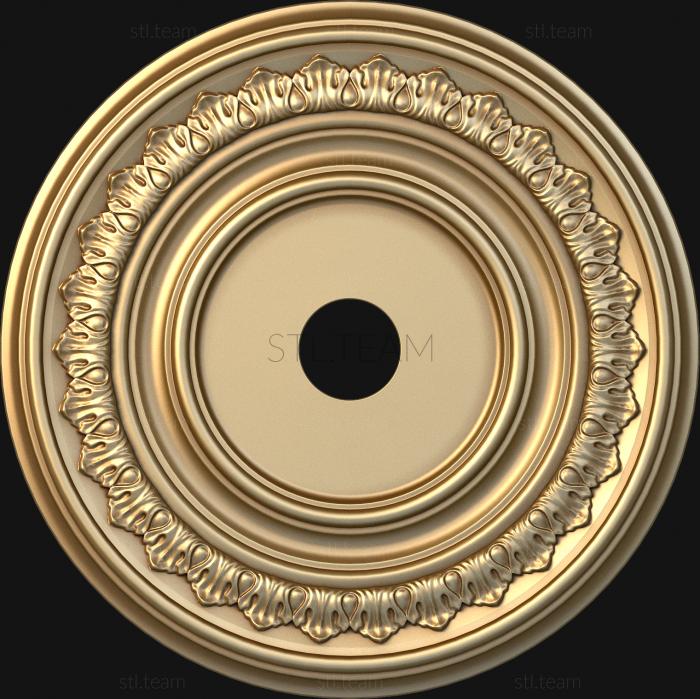 3D model A disk with an ornament (STL)
