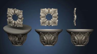 3D model Acanthus rosette with a capital (STL)