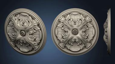 3D model Acanthus ceiling rosette (STL)