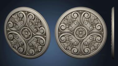 3D model Round rosette with a pattern (STL)