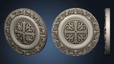 3D model Carved circle with church decoration (STL)