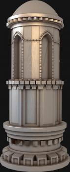 3D модель Ладья-круглая башня (STL)