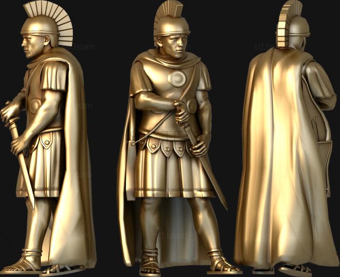 3D модель Шахматные фигуры Рим - Солдаты с гладиусами (STL)