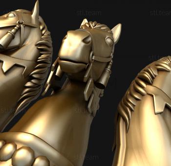 3D модель Конь со сбруей (STL)