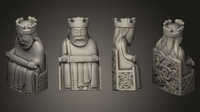 3D model Lewis Chess Piece King 19 (STL)