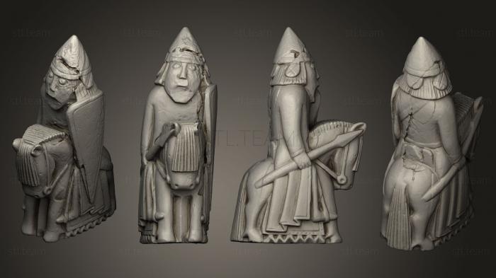 3D model Lewis Chess Piece Knight 27 (STL)