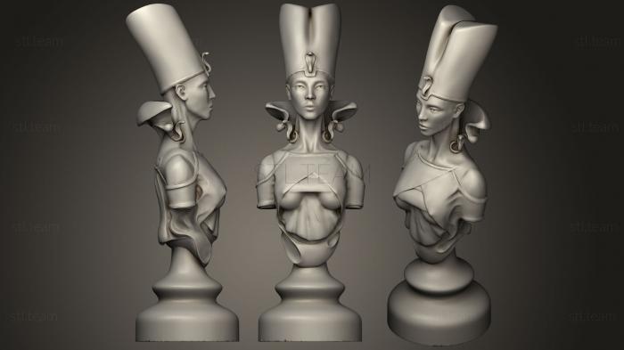 3D model Egyptian Alive V Dead Chess  Remix queen (STL)