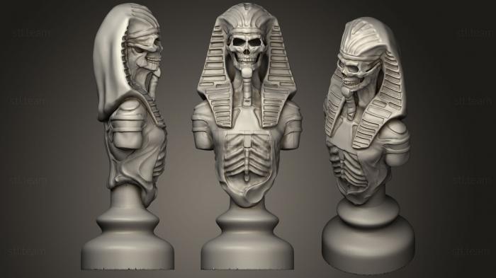 3D модель Egyptian Alive V Dead Chess Remix король нежити (STL)