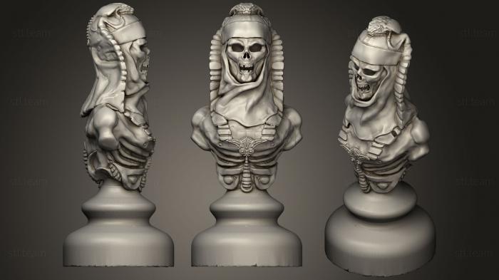 3D model Egyptian Alive V Dead Chess  Remix —undead pawn (STL)