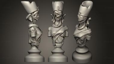 3D model Egyptian Alive V Dead Chess  Remix undead queen (STL)