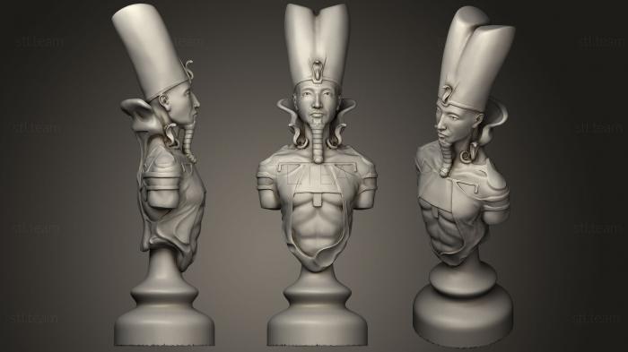 3D модель Египетский Живой Против Мертвого Шахматного Ремикса король (STL)