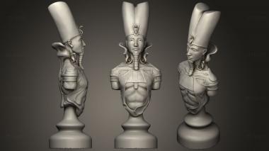 3D модель Египетский Живой Против Мертвого Шахматного Ремикса король (STL)