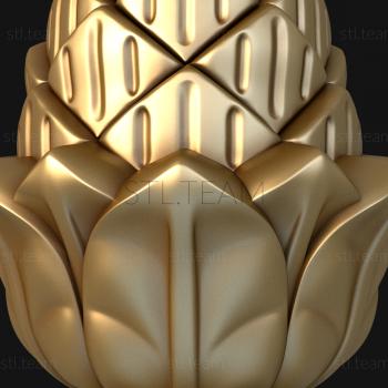 3D model 3d stl model of a cone / pommel for a post, file for CNC (STL)