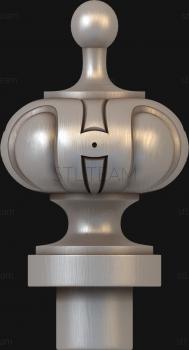 3D model 3d stl model of a cone / pommel for a post, file for CNC (STL)