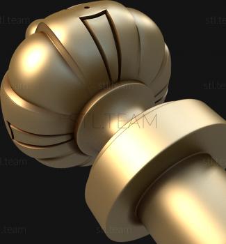 3D model 3d stl model of a cone / pommel for a post, file for CNC (STL)