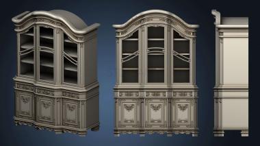 3D модель Витрина по каталогу эскизов мебели 16 века CUPBOARD0067 LouisXVIfurniture239 вариант2 (STL)