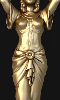 3D модель 3d stl модель статуэтки женщины, файл для чпу (STL)