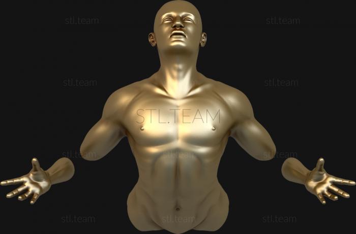 3d stl модель статуэтки человека