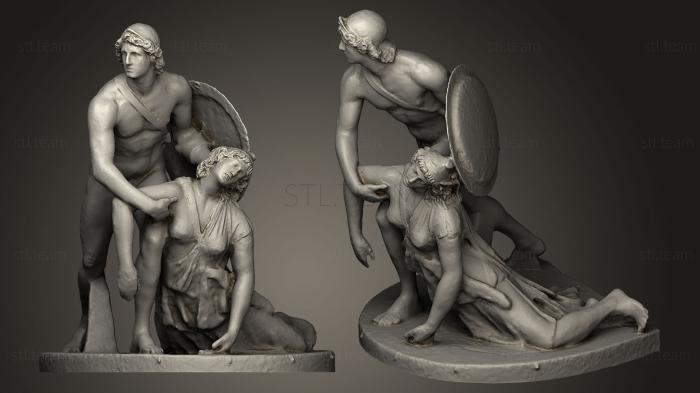 Статуи античные и исторические Achilles and Penthesilea reconstruction