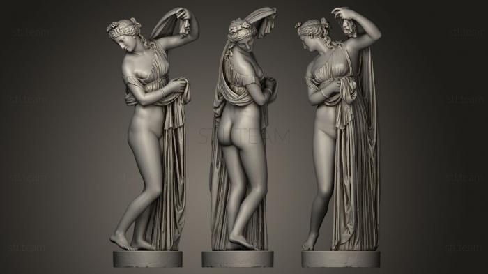 3D model Aphrodite Kallipygos round plinth (STL)