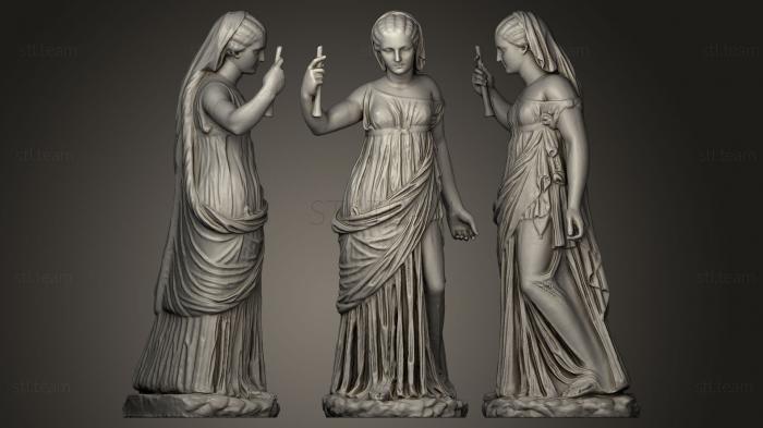 Статуи античные и исторические Аполлон и музы Эвтерпа восстановлены