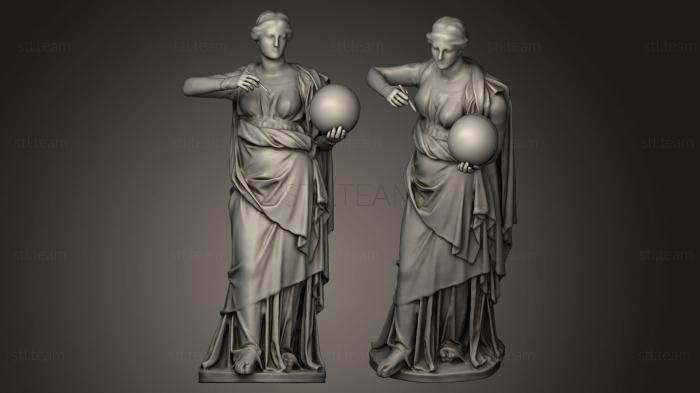 Статуи античные и исторические Аполлон и музы Урания восстановлены