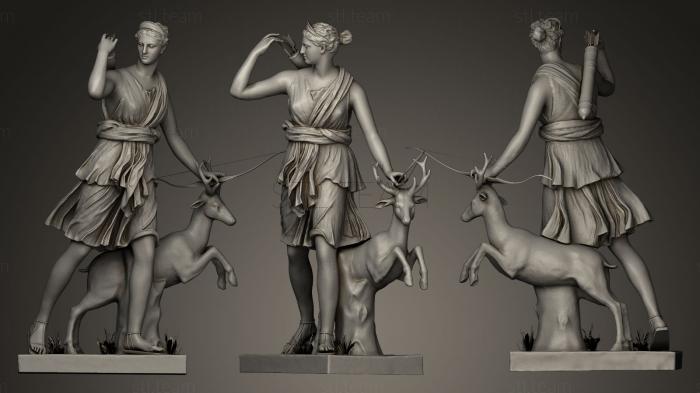 Статуи античные и исторические Artemis the Huntress restored