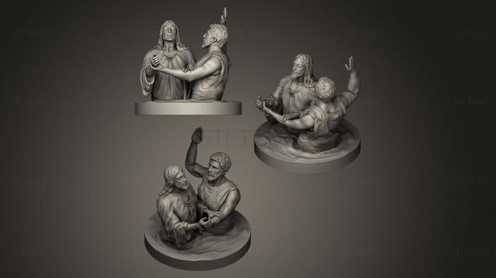 Статуи античные и исторические Baptism of Jesus 3D print model 3D print model