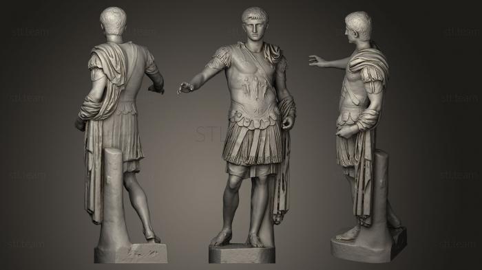 3D модель Статуя в кирасе с иностранной головой Гая Цезаря (STL)