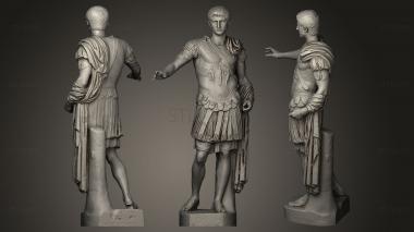 3D модель Статуя в кирасе с иностранной головой Гая Цезаря (STL)