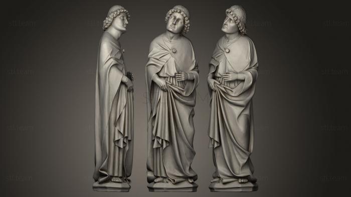 3D model Gothic sculpture No 1 from Krzeszw Abbey (STL)