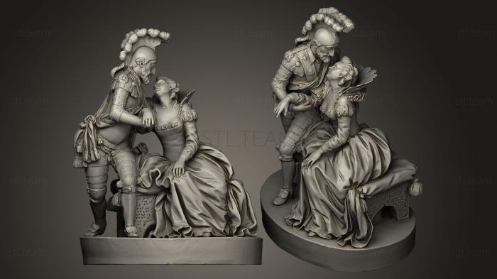 3D model Henri IV et Gabrielle DEstres (STL)