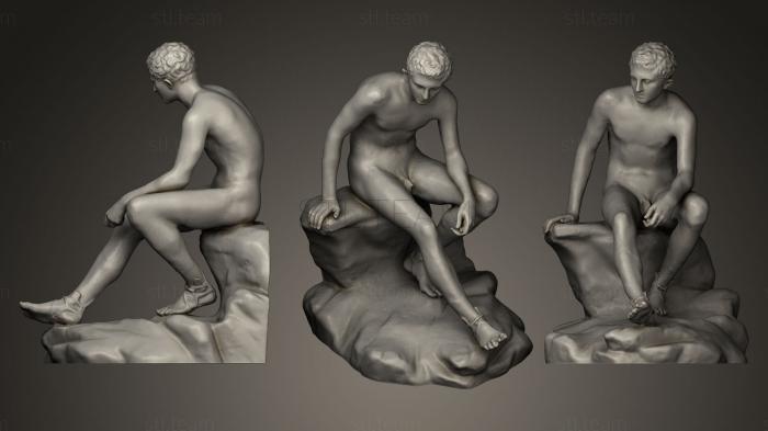 Hermes resting sculpture
