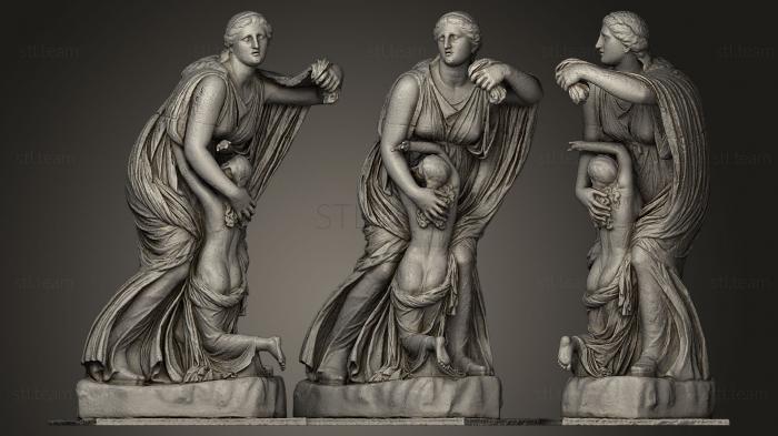 3D model Niobe amp youngest daughter 4th century group (STL)