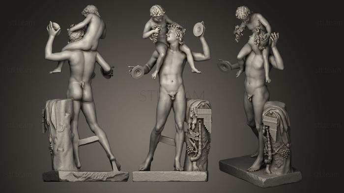 Статуи античные и исторические Satyr with the Infant Dionysus