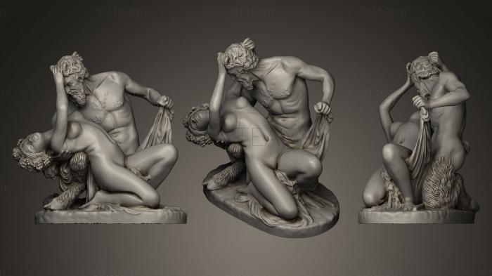 3D модель Сатир и вакханка Джеймс Прадье Лувр Париж (STL)