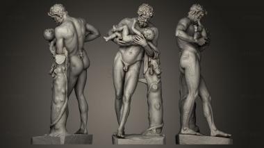 3D model Silenus with Baby Dionysus (STL)