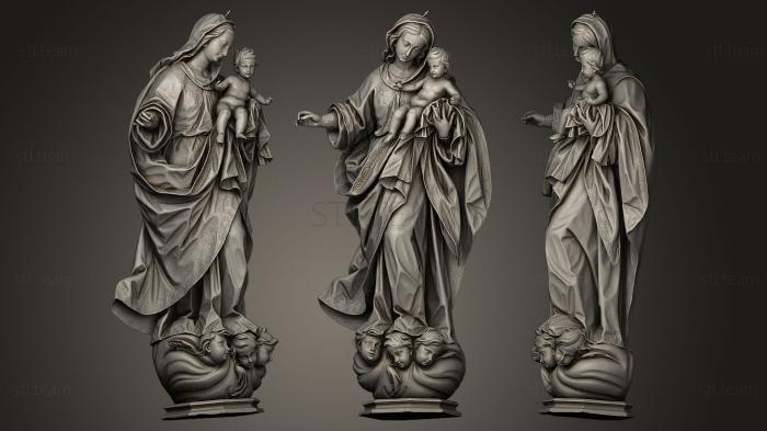 Статуи античные и исторические Virgen de los Remedios with Angels