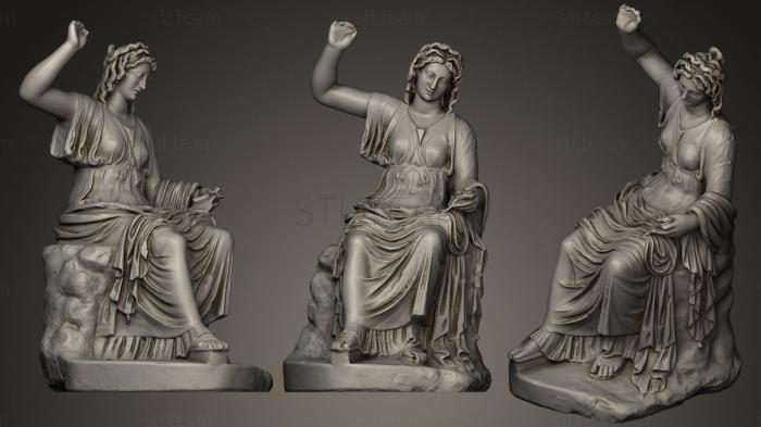 Статуи античные и исторические Сидящая женщина Муза или Эгерия