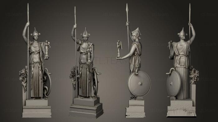 Статуи античные и исторические Athena Gold statue from Porte Dore 1931