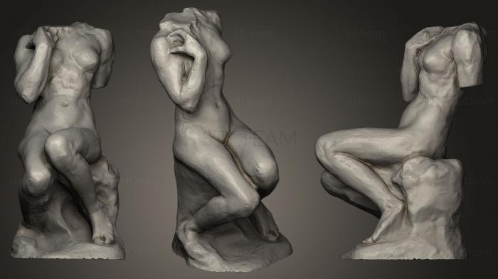 3D модель Кибл Сидящая Женщина Муза Родена (STL)