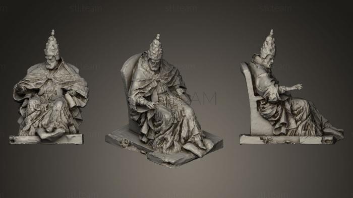 3D model Escultura bronce Papa Luna (STL)