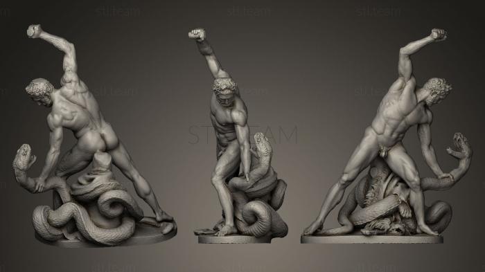 Статуи античные и исторические Hercules fighting Acheloos Carbonneaux 1824