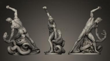 3D model Hercules fighting Acheloos Carbonneaux 1824 (STL)