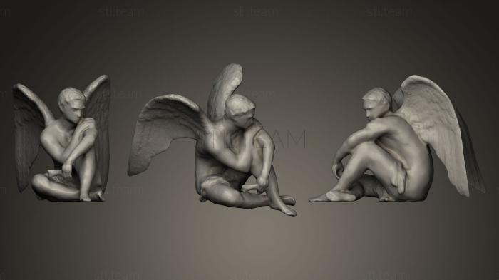 Статуи античные и исторические Male Angel sculpture