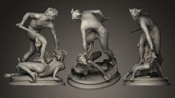 Perseus fighting Medusa