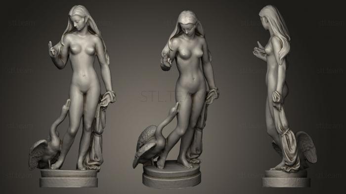 Статуя Женщина и Лебедь
